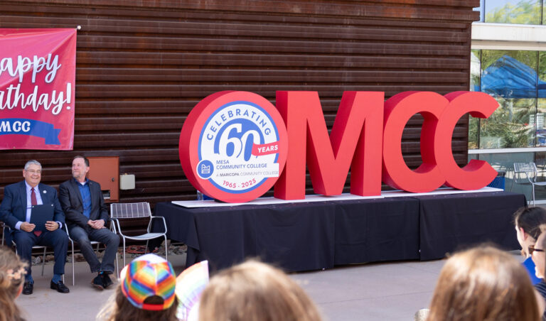 Mesa Community College 3D foam laminated letter display.
