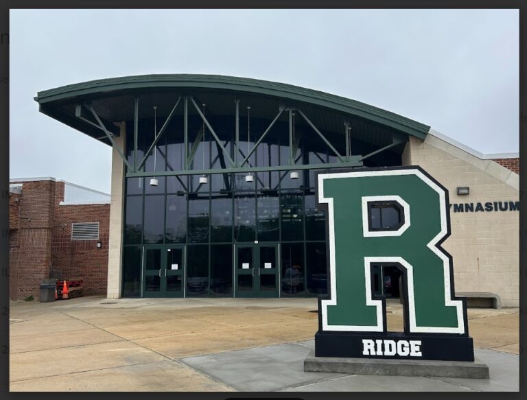 Ridge High School Giant Metal Logo Sports Campus Display