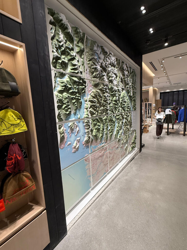 ARC'TERYX Burrard 3D Raised Relief Topographical Wall Map