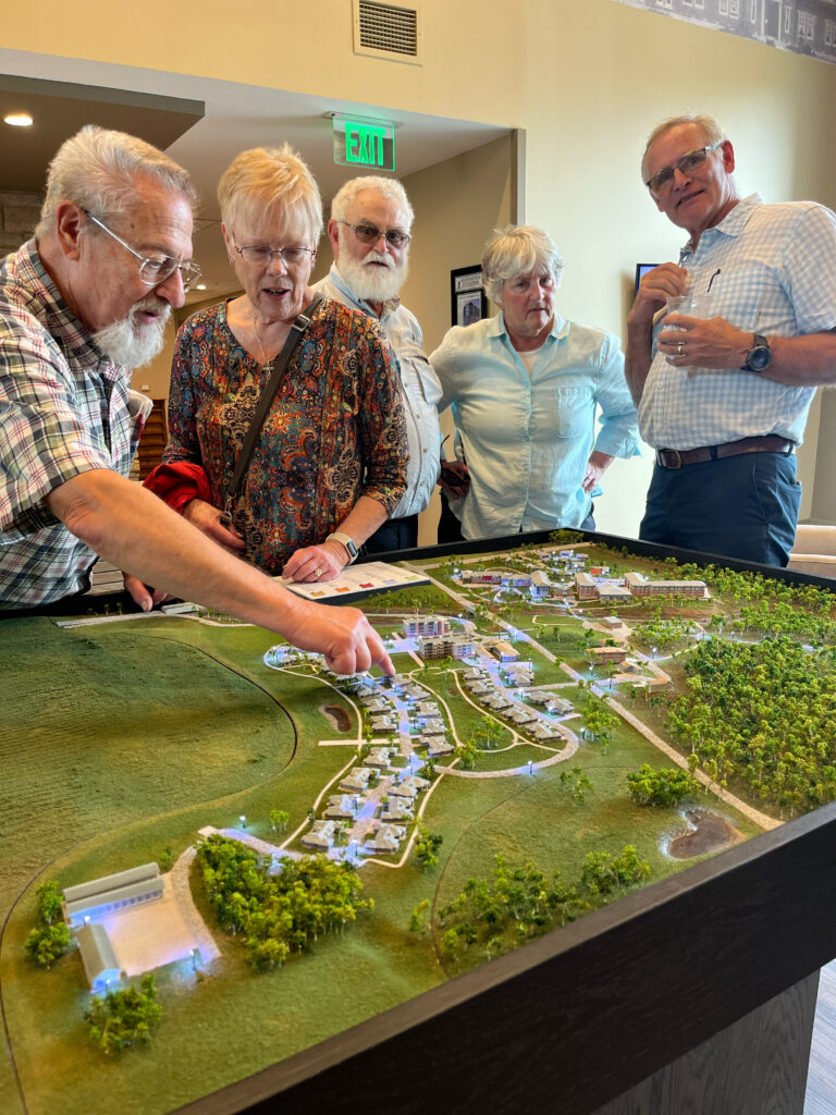 Senior Living Community Diorama for Three Pillars Senior Living Community Center on July 15th. The display.
