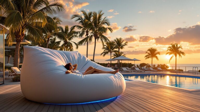 Giant Bean Bag Chair-Poolside