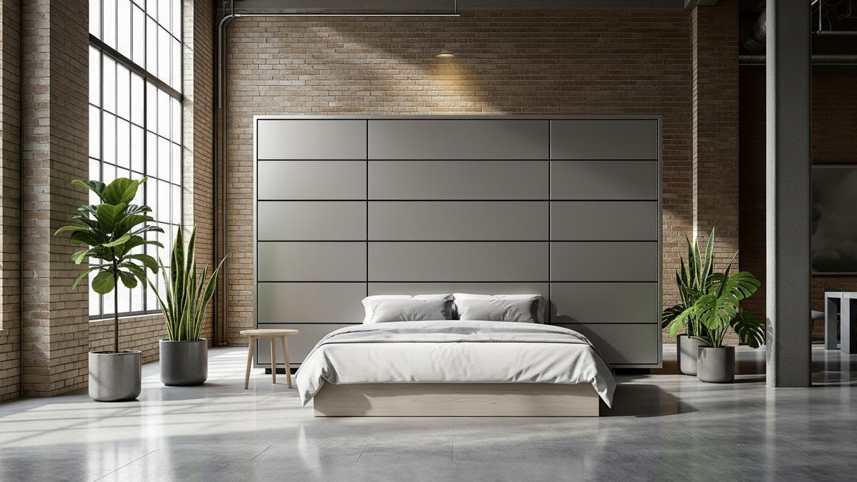 Concept for an oversized chest of drawers in a studio