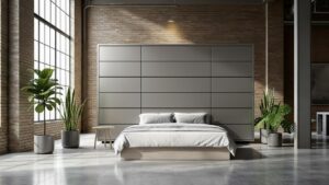 An ultra-photorealistic image of a giant chest of drawers standing as a roadside landmark in a small American town, surrounded by families taking pictures, trees, and a bright blue sky. Its scale dwarfs nearby buildings, creating a whimsical yet realistic scene