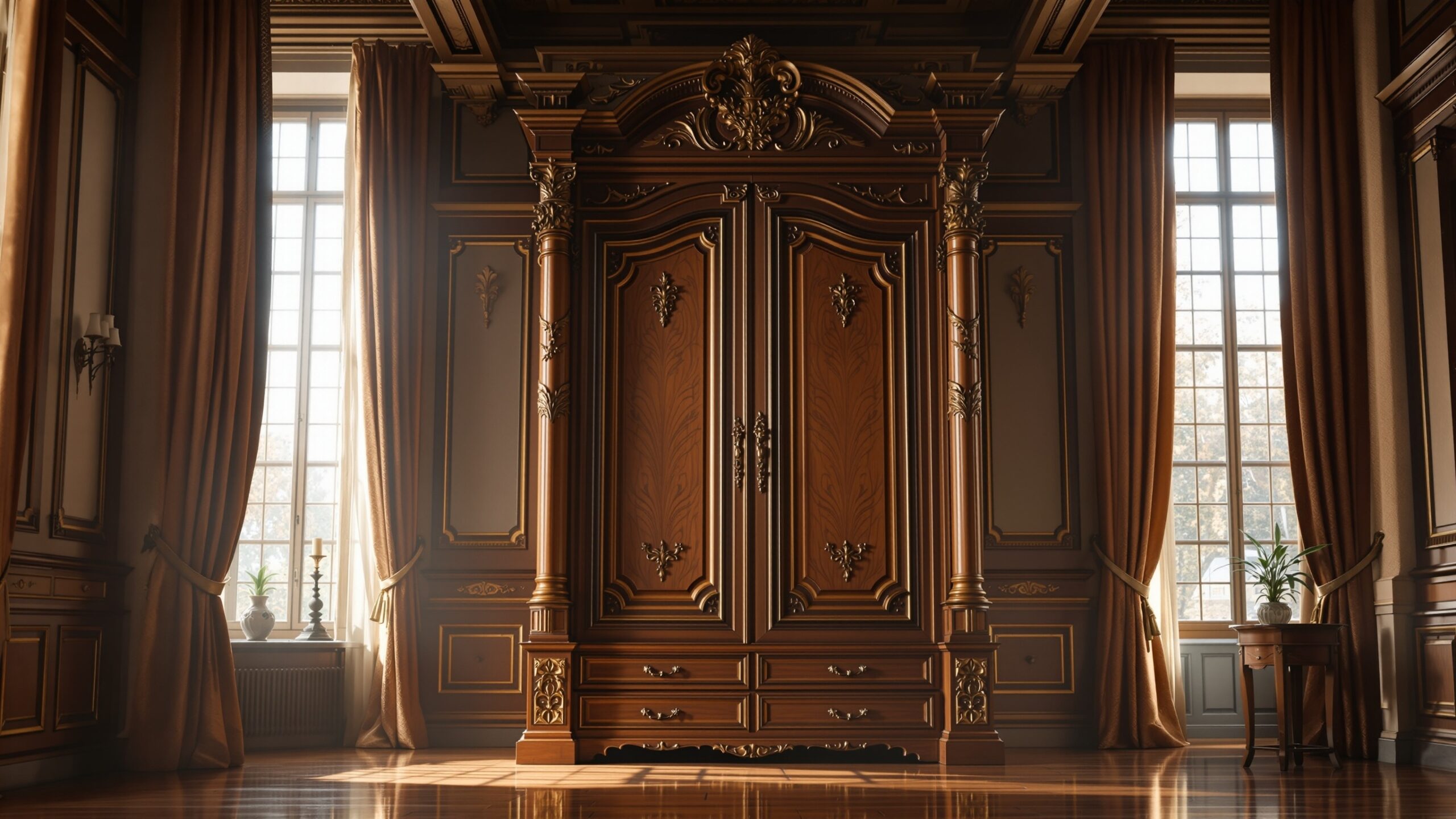 Concept of an ornate giant wardrobe