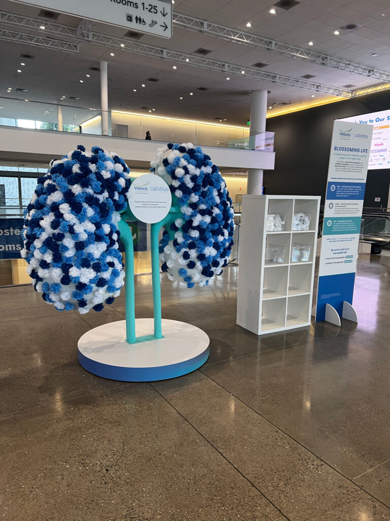 Kidney flower display for trade show