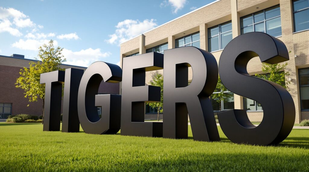 10. Aluminum Alphabet Letters for Educational and Decorative Projects TIGERS