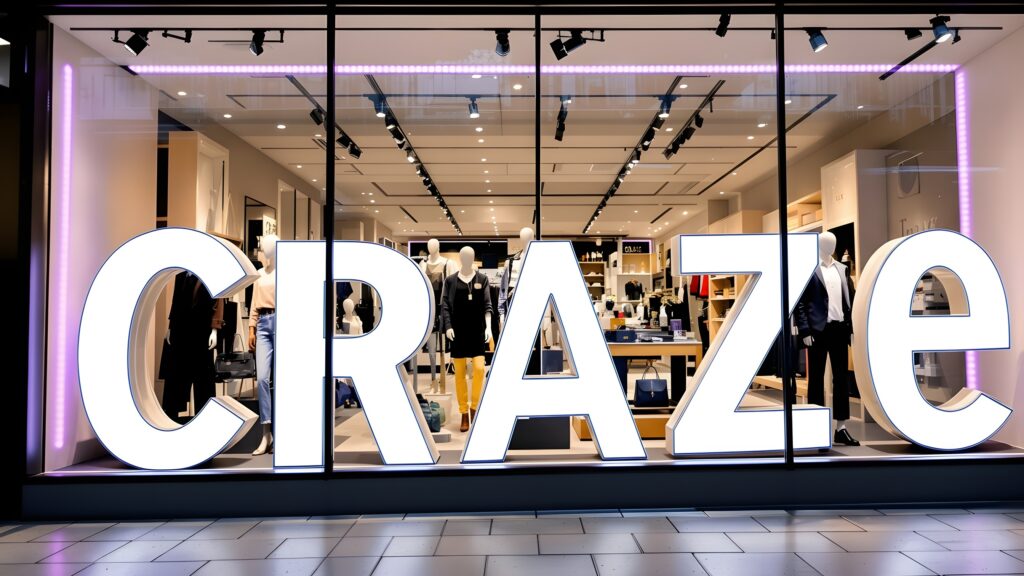 Foam Letters Storefront Display