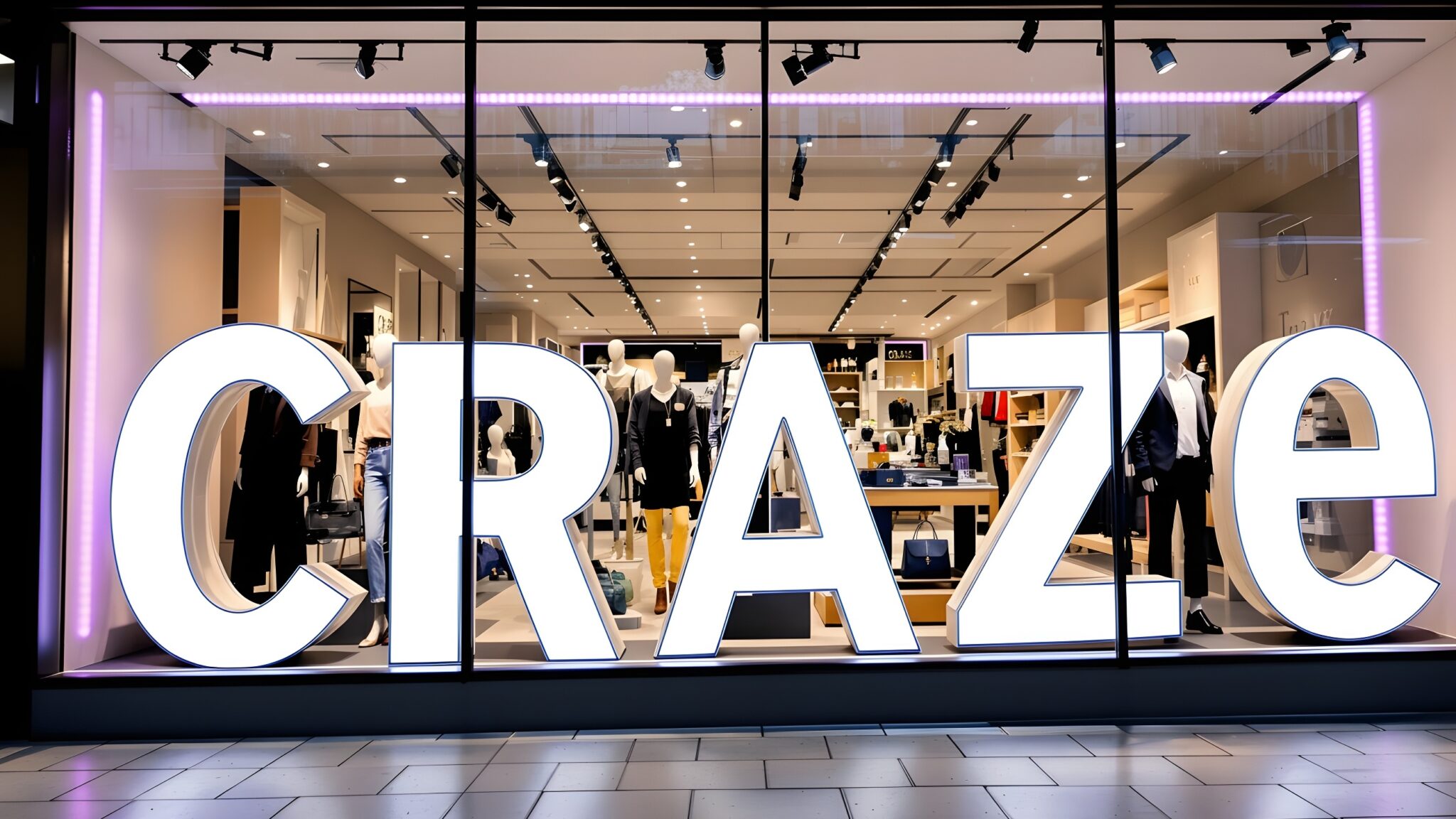 Foam Letters for Storefront Displays - WhiteClouds