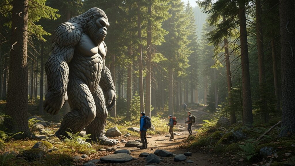Giant Big Foot Statue-Forest