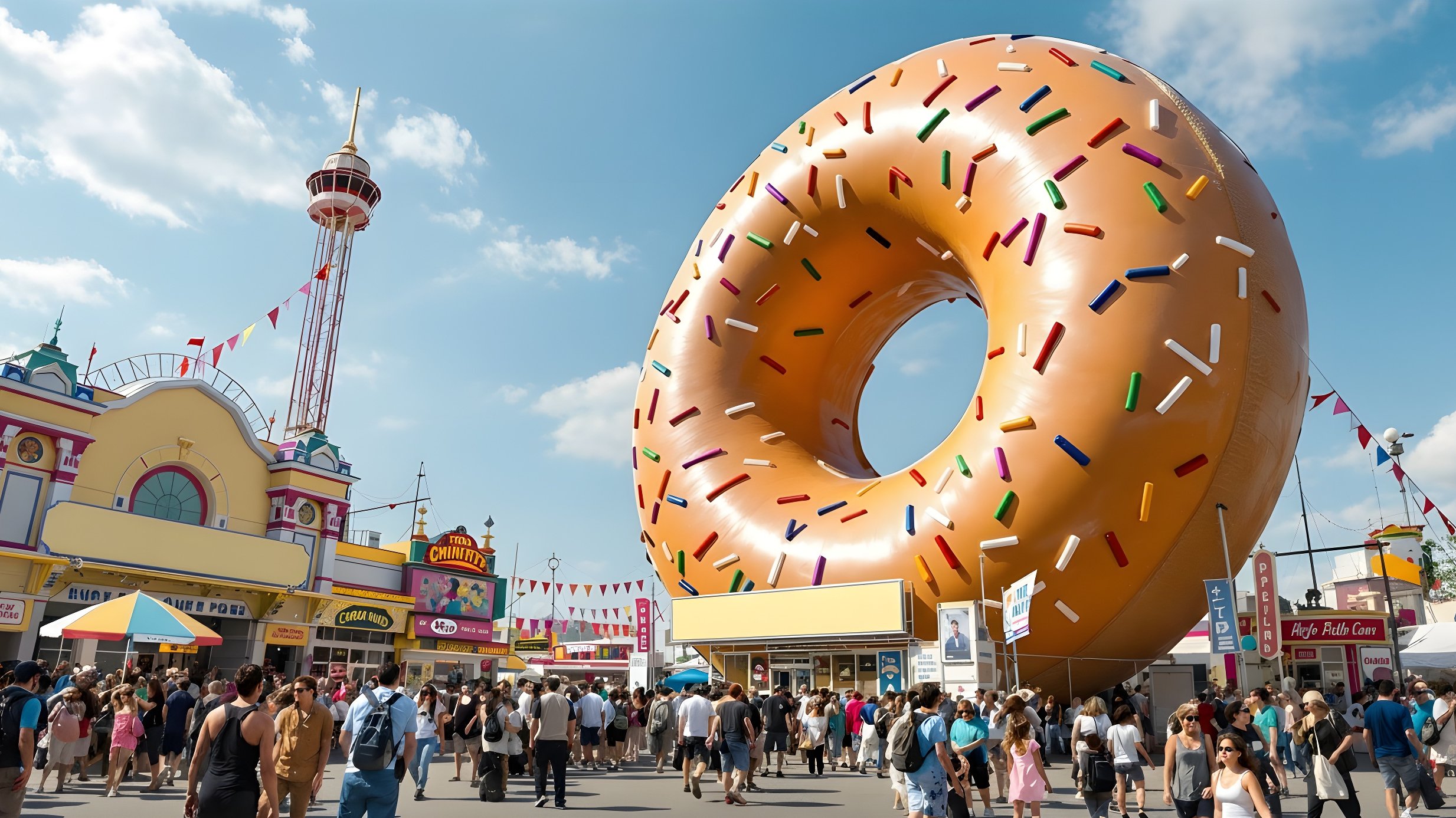 Giant Donut in the square