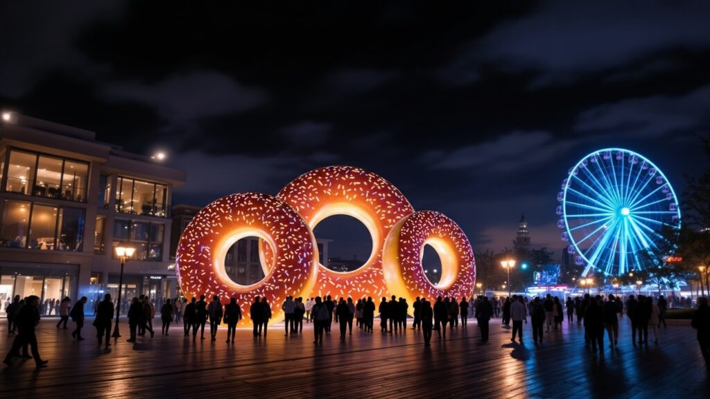 Giant Donuts at carnival