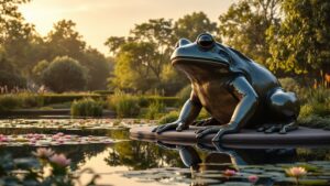 Giant Frog Statue-Pond