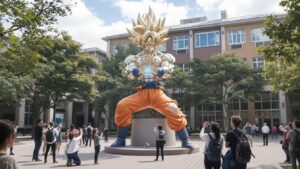 Giant Goku Statue-Campus