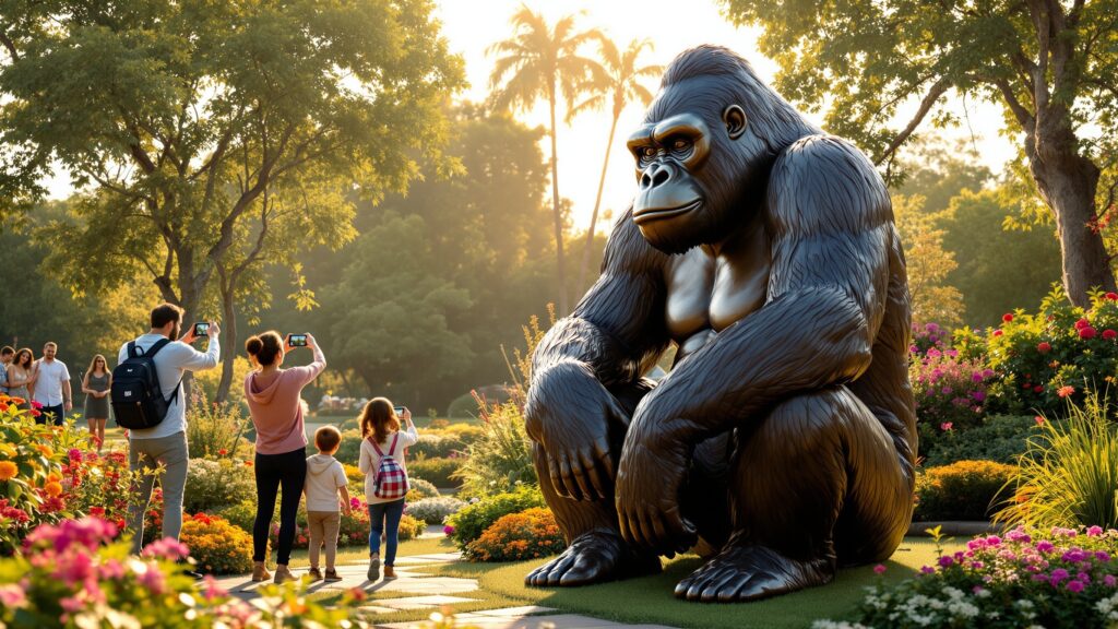 Giant Gorilla Statue-Botanical Garden