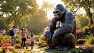 Giant Gorilla Statue-Botanical Garden