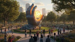 Giant Hand Statue-Park