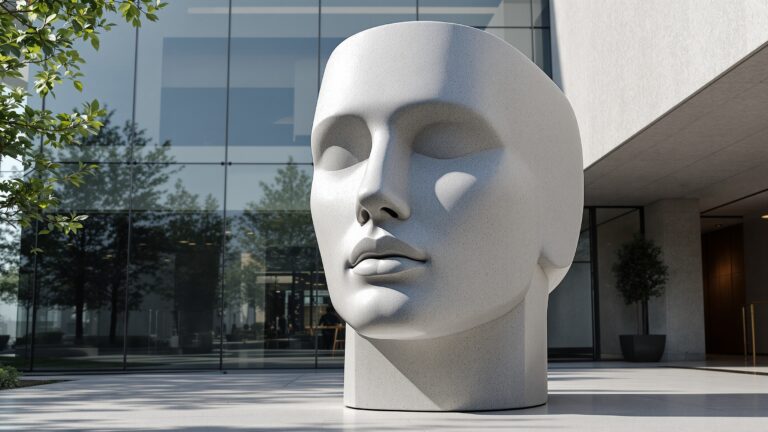 Giant Head Statue-Plaza