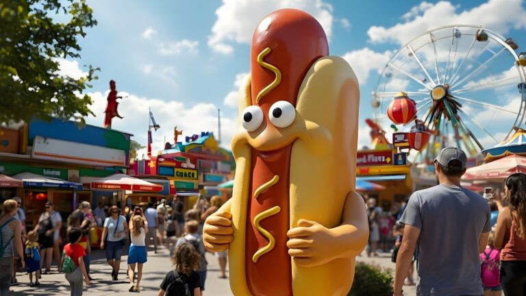 Giant Hot Dog Prop Fair