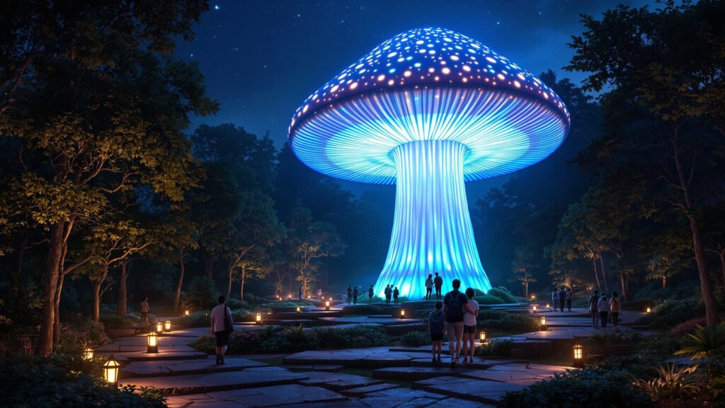 Giant Mushroom bioluminescent