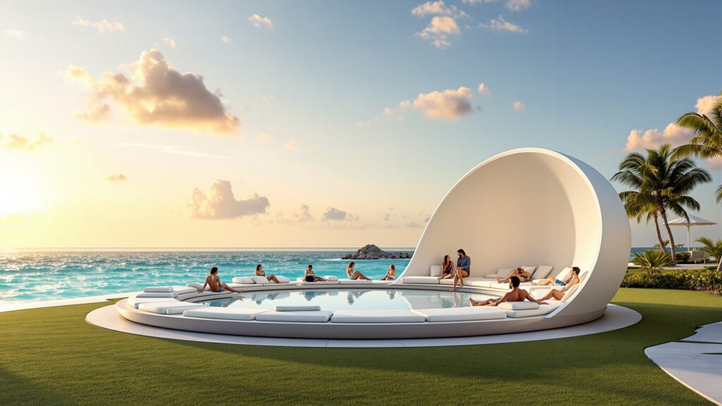 Giant Outdoor Lounger-Beachside