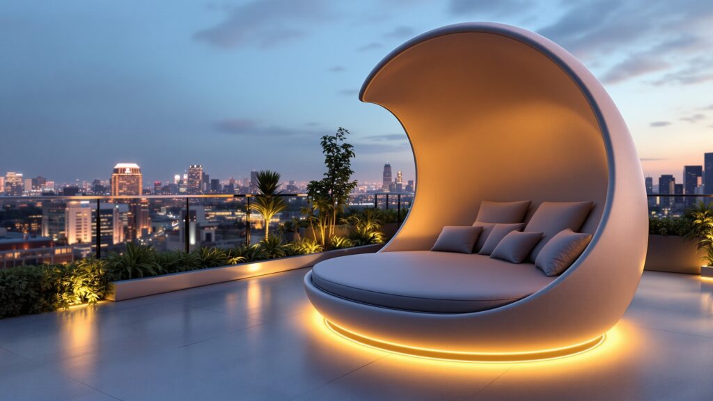 Giant Outdoor Lounger-Rooftop Deck
