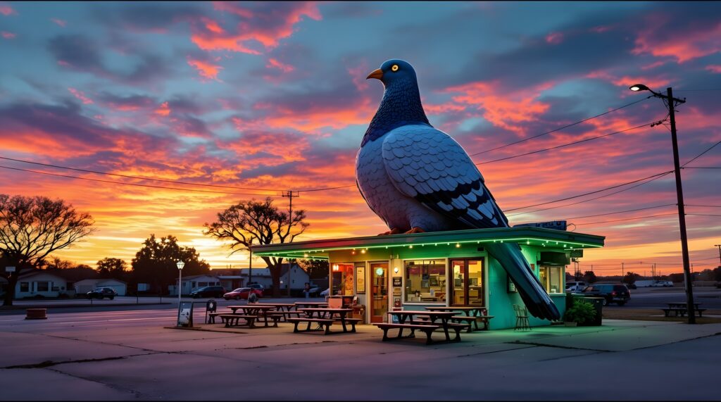 Giant Pigeon Statue-Diner