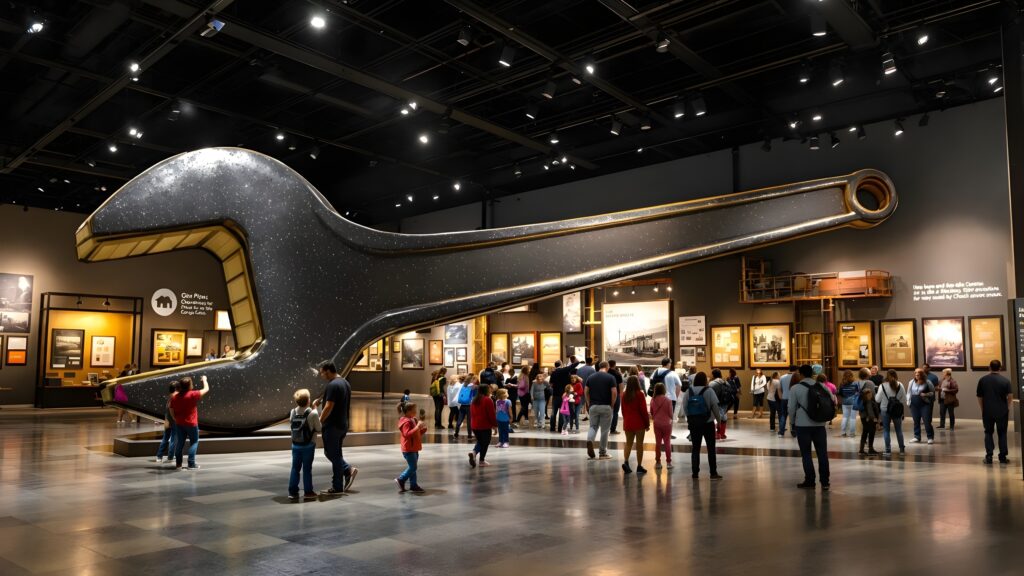 Giant Pipe Wrench Pipe Museum