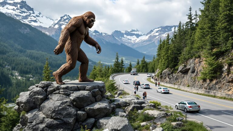 Giant Sasquatch Statue roadside