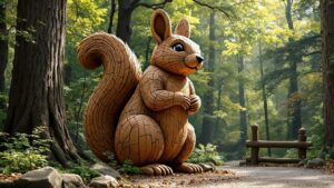 Giant Squirrel Statue-Forest