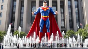 Giant Superman Statue