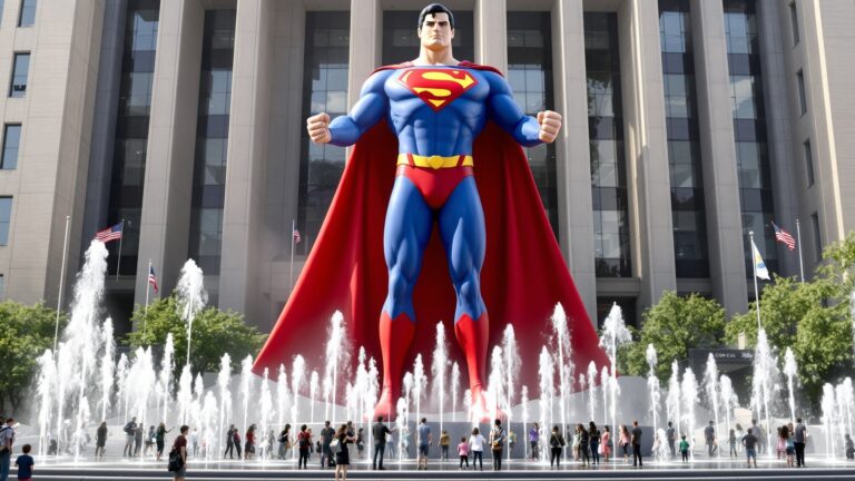 Giant Superman Statue