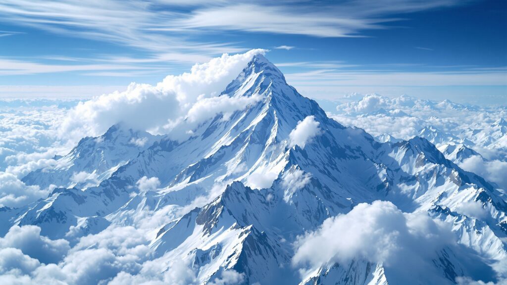 How Big is Mount Everest - View in the Clouds