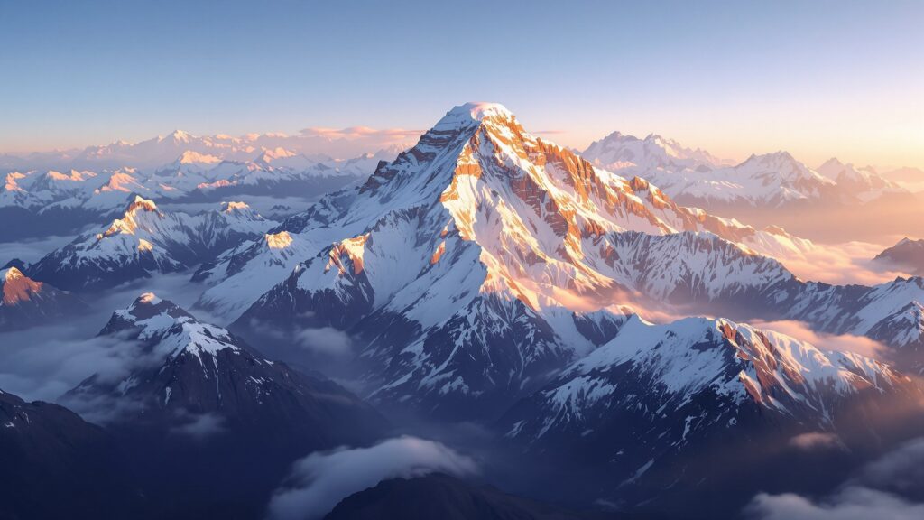 How Big is Mount Everest - View in the Sun