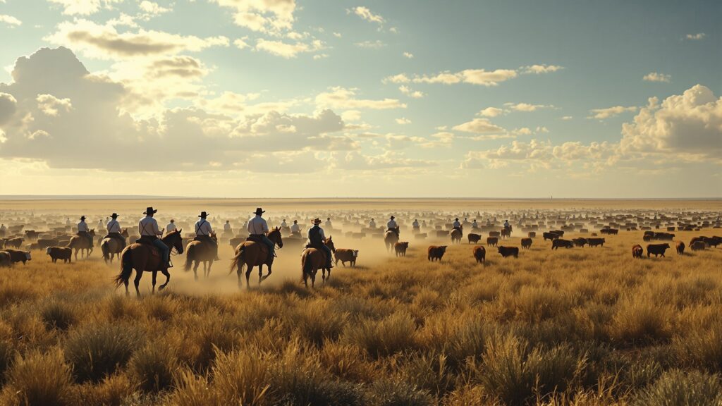 How Big is Texas - Cattle Drive