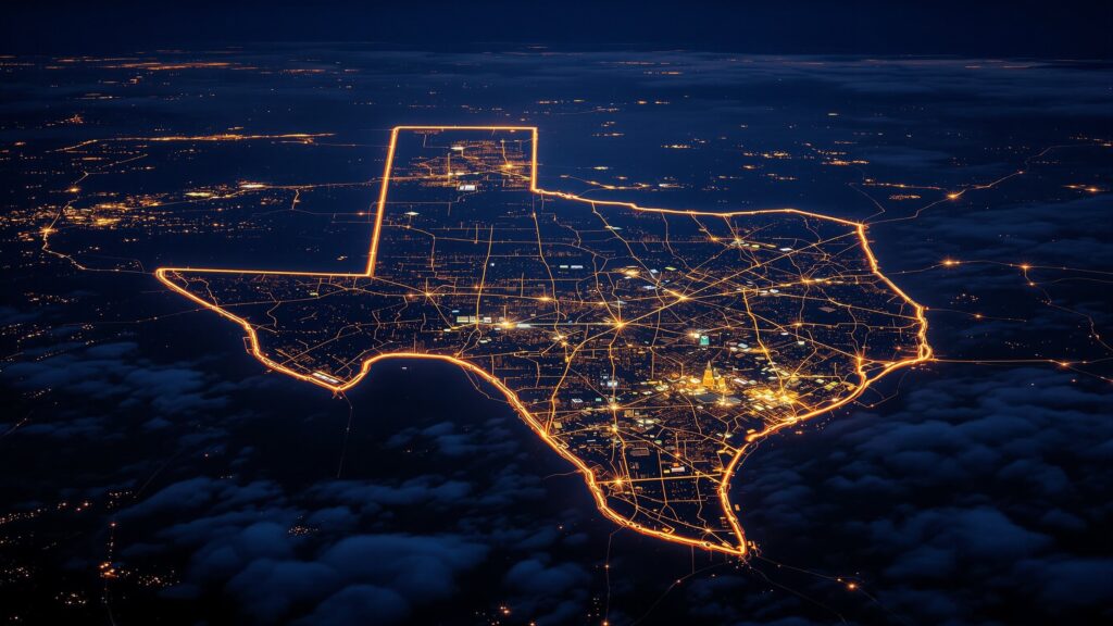 How Big is Texas - Map Outline