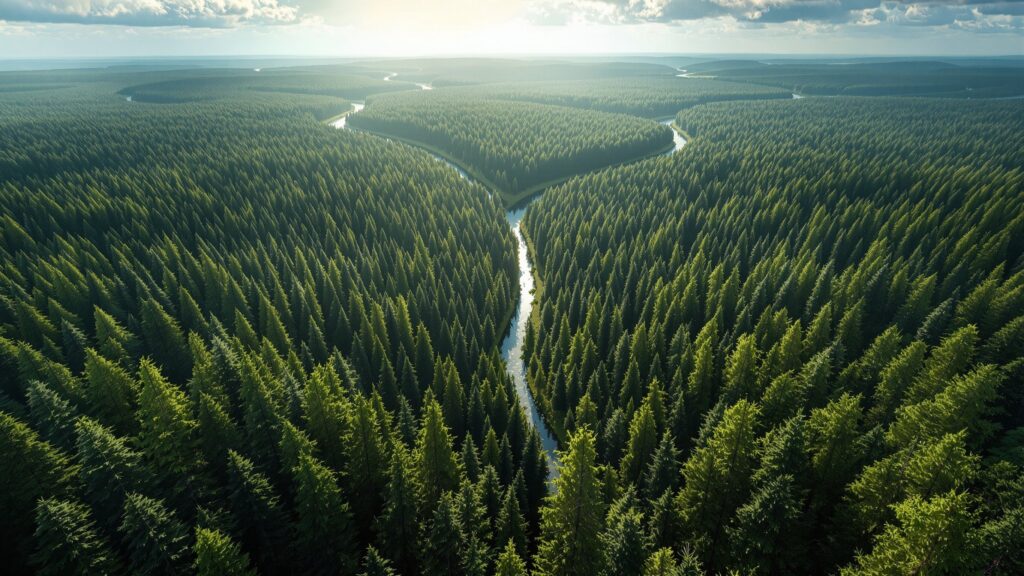 How Big is a Square Mile - Forest Overlay