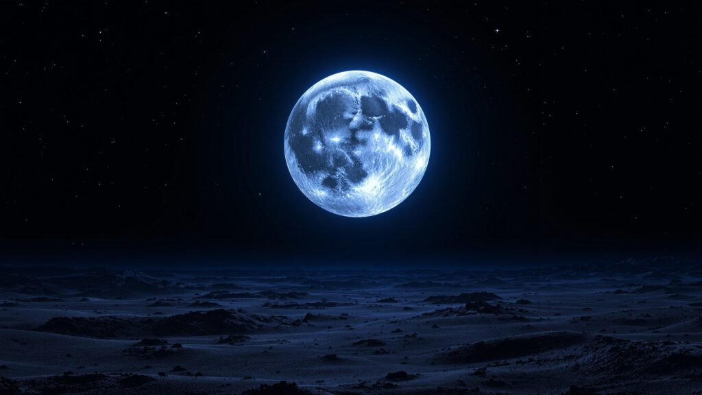 How Big is the Moon - View from Desert Landscape