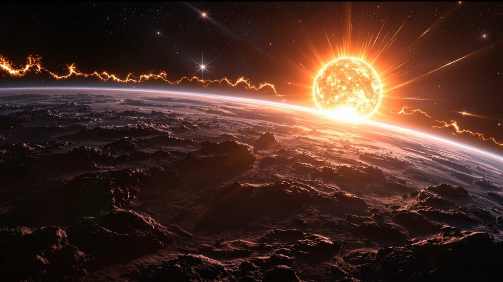 How Big is the Sun - View from Moon