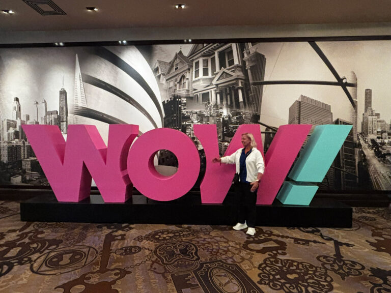 Custom WOW! Giant Foam Letters for Trade Show Event fabricated for project-specific display use.