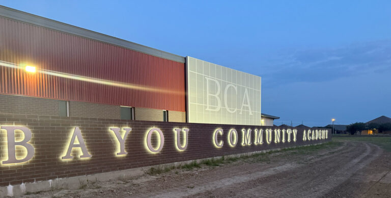 Bayou Community Academy Lighted Outdoor Letters
