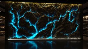 Bass Pro Shops River Topo Wall with Glowing Water Channels-4