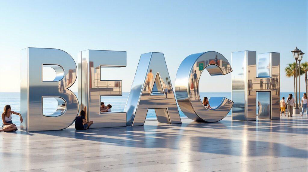 Big Aluminum Letters That Double as Interactive Public Art