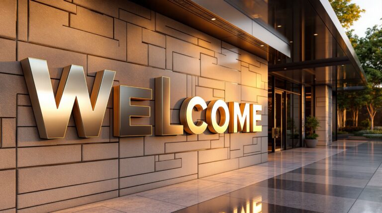 Brushed Aluminum Letters for Hotel and Resort Branding