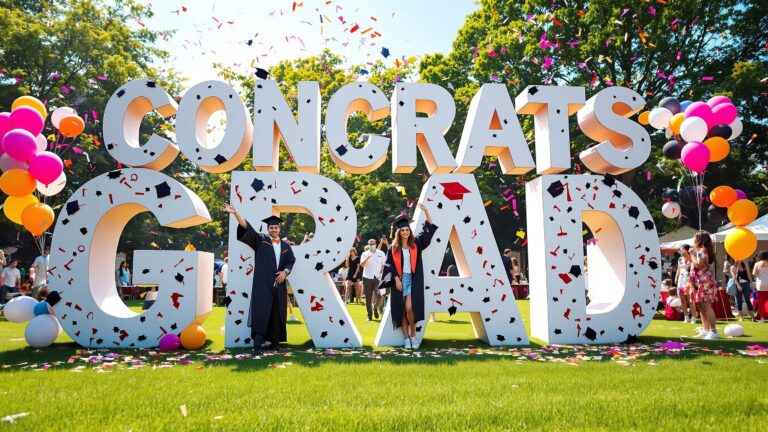 Foam Letters as Graduation Yard Signs