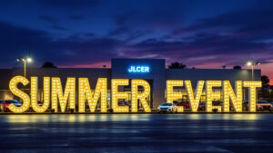 Foam Letters for Car Dealership Promotions