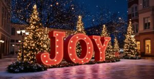 Foam Letters for Christmas Displays Joy