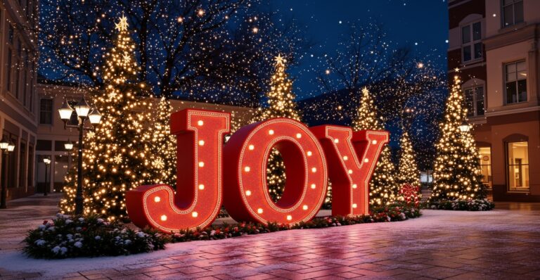 Foam Letters for Christmas Displays Joy