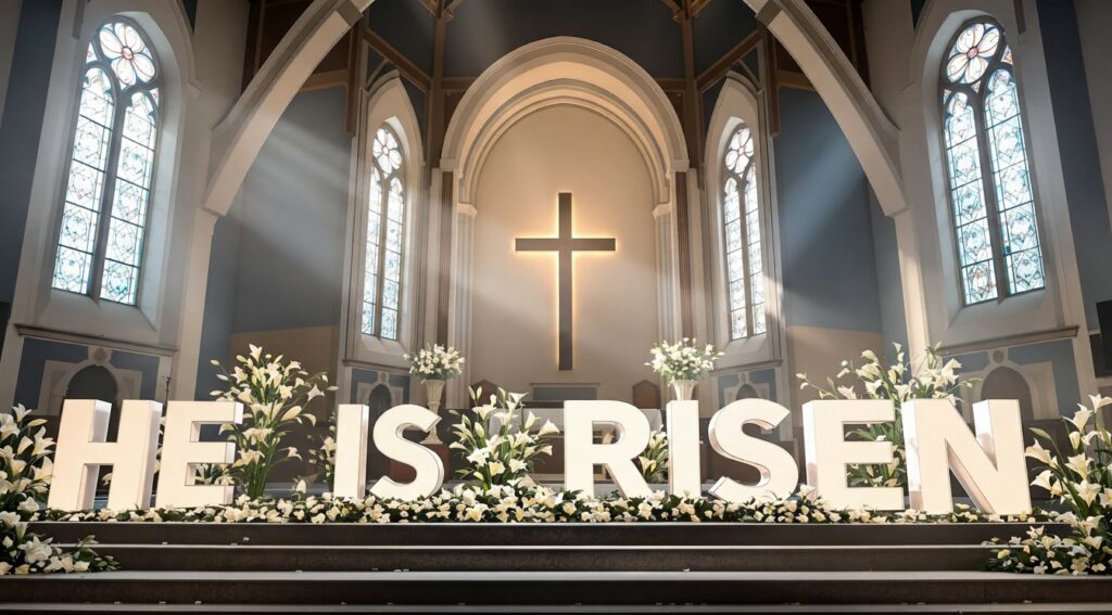 Foam Letters for Easter Celebrations He is risen