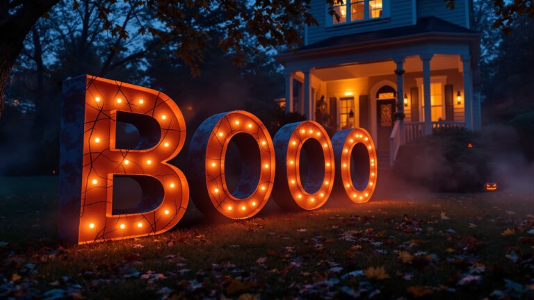 Foam Letters for Halloween Decor Booo