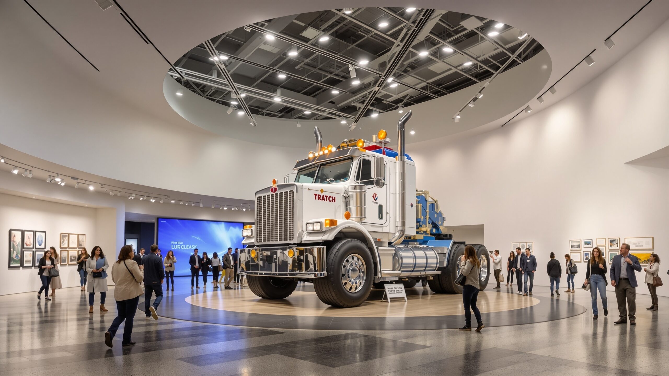Concept for a monumental heavy truck in a museum